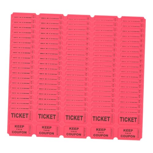 Garneck 400 Stück Lose Karneval Eintrittskarten Für Veranstaltungen Erwachsene Nummeriert Tickets Etiketten Essenskarten Für Veranstaltungen Tombola-Tickets Papier Rot Garneck 400 Stück Lose Karneval Eintrittskarten Für Veranstaltungen Erwachsene Nummeriert Tickets Etiketten Essenskarten Für Veranstaltungen Tombola-Tickets Papier Rot von Garneck