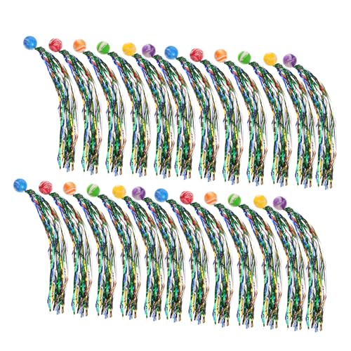 Garneck 40Stücke Hüpfbälle mit Bunten Luftschlangen Elastisch und Tragbar Partygeschenke für Geburtstagsfeiern Sommeraktivitäten und Goodie Bags von Garneck