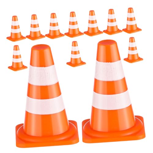 Garneck 40Stücke Mini Verkehrszeichen Set Teilig Kuppelkegel Und Bauminiaturen Für Interaktives Verkehrslernen Und Rollenspiele Für Verkehrssicherheit von Garneck