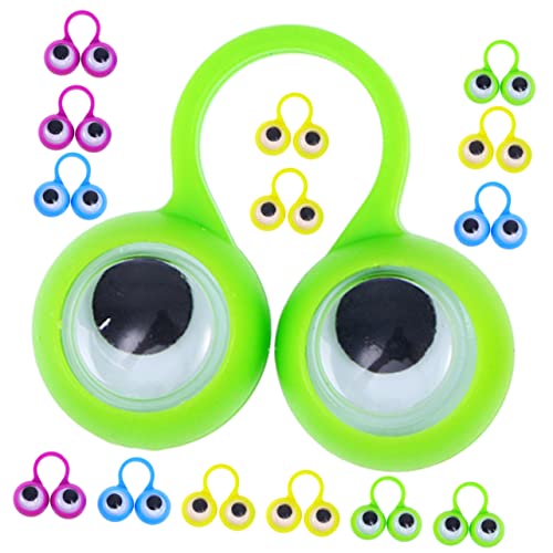 Garneck 48 Stück Big Eye Ring Toy Augen Finger Googeln Party Googly Augapfel Ringe Plastik von Garneck