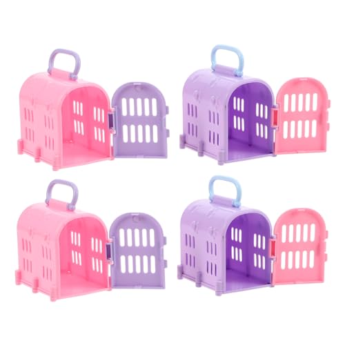 Garneck 4Stücke Haustier Transportbox Teiliges Für Puppenhaus Realistische Reisebox Für Katzen Und Flexible Spielzeuglösung Für Kleine Haustiere von Garneck