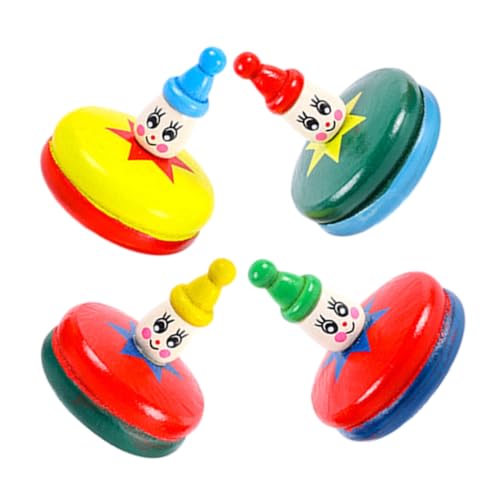 Garneck 4Stücke Holz Cartoon Gyroskope Interaktives Kreiselspielzeug Für Sicher Und Langlebig Farbenfrohes Design Fördert Kreativität Und Gemeinsame Garneck 4Stücke Holz Cartoon Gyroskope Interaktives Kreiselspielzeug Für Sicher Und Langlebig Farbenfrohes Design Fördert Kreativität Und Gemeinsame von Garneck
