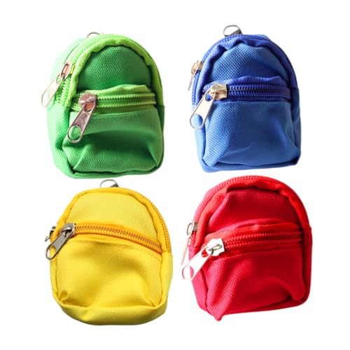 Garneck 4Stücke Mini Rucksack Modelle Mini Schulrucksack Zubehör Für Puppenhaus Rucksack Ornament Kreative Deko Für Mikrolandschaften von Garneck