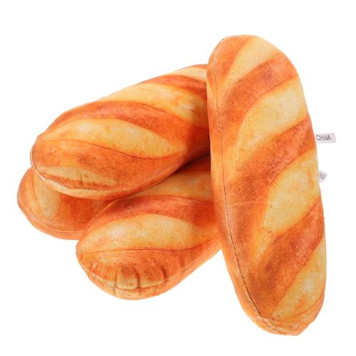 Garneck 4Stücke Plüsch Brot Gefüllte Kissen Aus Weiche Und Flauschige Brotpuppe Kuscheltier Für Reisen Und Zuhause von Garneck