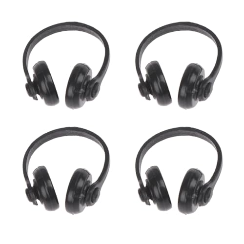 Garneck 4Stücke Puppenhaus Kopfhörer Teiliges Zubehör Für Puppenstuben Realistisches Headset Modell Für Kreative Szenen Und Spielweltgestaltung von Garneck