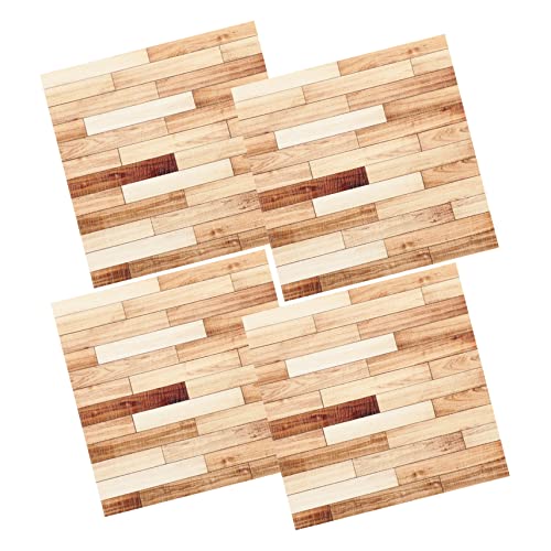 Garneck 4stücke Miniaturisierte Holzfußböden Teiliges Für Puppenhäuser Dekorative Bodenbeläge Für Miniaturhäuser Kindersichere Spielzeuge Kreativität von Garneck