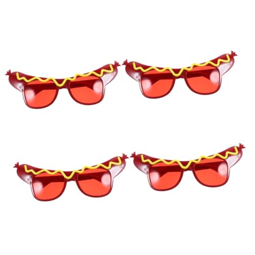 Garneck 4stücke Party Brille Mit Hot Dog Design Lustige Kostümaccessoires Für Geeignet Für Altersgruppen Glänzend Und Material Gefertigt von Garneck