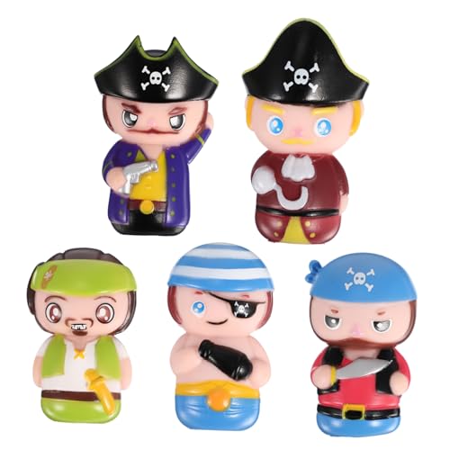 Garneck 5 Stück Cartoon-Finger-Puppe Kleinkinder Piraten-handpuppe Zum Geschichtenerzählen Party Gefälligkeiten Fingerpuppen Cartoon-fingerpuppen Vinyl von Garneck
