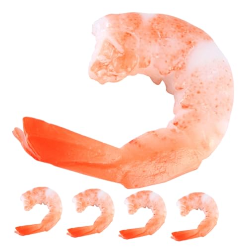 Garneck 5 Stück Garnelenimitat Party Simulation Garnelen Vegan Aquarium Gefälscht Simulieren Künstlich Realistische Garnelen Simulationsfleisch Garnelen Jumbo PVC Garneck 5 Stück Garnelenimitat Party Simulation Garnelen Vegan Aquarium Gefälscht Simulieren Künstlich Realistische Garnelen Simulationsfleisch Garnelen Jumbo PVC von Garneck