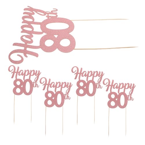 Garneck 5 Stück Glitzernde Geburtstags Cupcake Toppers für Jubiläumsfeiern und Dekorationen Stilvolle und Kuchenverzierungen von Garneck