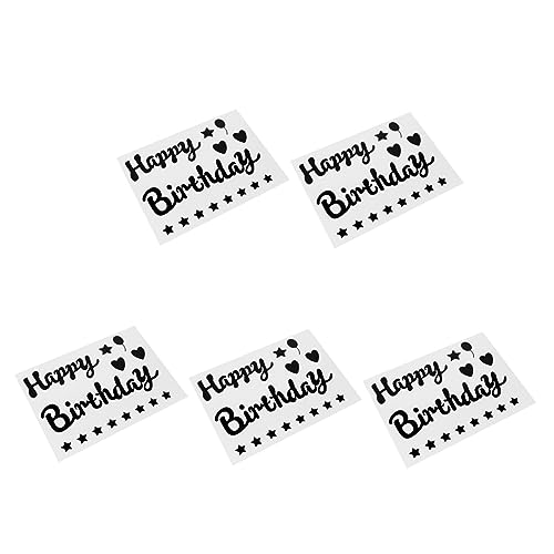 Garneck 5 Stück Happy Birthday Aufkleber Happy Birthday Ballon Geburtstagsaufkleber Für Planer Aufkleber Happy Birthday Hintergrund Aufkleber Geburtstagsparty Aufkleber Party von Garneck