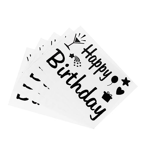 Garneck 5 Stück Happy Birthday Aufkleber Happy Birthday Ballon Happy Birthday Fensteraufkleber Papier Studio Aufkleber Kindergeburtstags Aufkleber Happy Birthday Autoaufkleber Party von Garneck