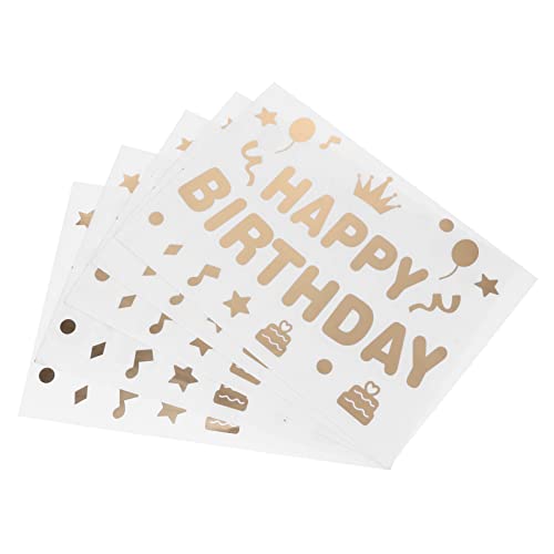 Garneck 5 Stück Happy Birthday Aufkleber Happy Birthday Geburtstag Aufkleber Happy Birthday Auto Aufkleber Happy Birthday Aufkleber Planer Geburtstag Aufkleber Schmuck Kunststoff von Garneck
