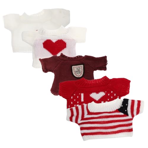 Garneck 5 Stück Kleidung für Plüschtiere Mädchen Zubehör Und tragen Puppe Kleidung für Stofftiere Stofftier-Pyjamas Stofftierkleidung Bärenkleidungsanzug Drücken Sie Plüsch Garn von Garneck