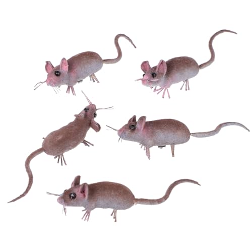 Garneck 5 Stück Lebensechte Mini-Fake-Mäuse: Gummimaus: Realistische Mäuse Gruselige Ratten Simulierte Mäuse Modelle Halloween-Streichratten Ornamente Simulierte Mini-Mäusefiguren Garneck 5 Stück Lebensechte Mini-Fake-Mäuse: Gummimaus: Realistische Mäuse Gruselige Ratten Simulierte Mäuse Modelle Halloween-Streichratten Ornamente Simulierte Mini-Mäusefiguren von Garneck