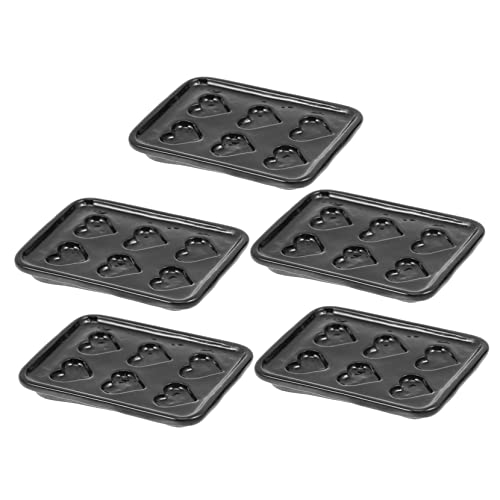 Garneck 5 Stück Miniatur Backformen Teiliges Puppenhaus Zubehör für Kreative Küchen Szenen Resin Backbleche für DIY Puppenhaus Dekoration von Garneck