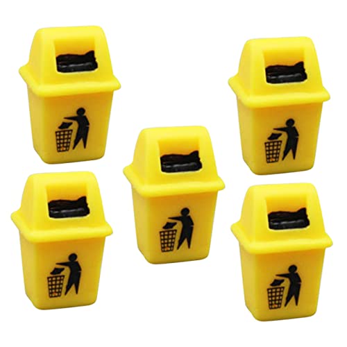 Garneck 5 Stück Mülleimer Modell Mini Mülleimer Abfallkorb Puppenhaus Tisch Mülleimer Mülleimer Eimer Mülleimer Kleiner Mülleimer Kleiner Mülleimer Partydosen Mülleimer von Garneck