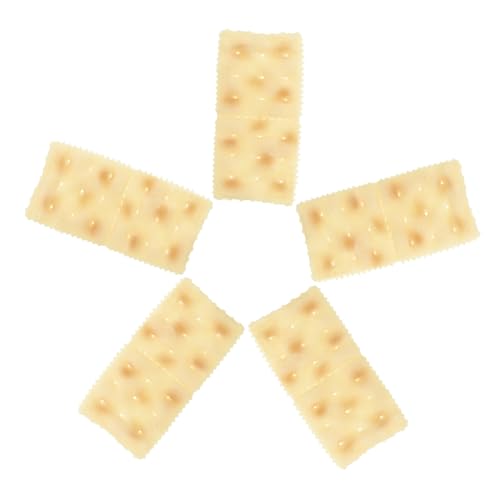 Garneck 5 Stück Nachgemachte Soda-Cracker Kekse aus Plastik realistisches Spielzeugfutter Simulation künstlicher Kekse Plastikkekse künstliche Lebensmittel Mini-Fake-Food PVC Beige Garneck 5 Stück Nachgemachte Soda-Cracker Kekse aus Plastik realistisches Spielzeugfutter Simulation künstlicher Kekse Plastikkekse künstliche Lebensmittel Mini-Fake-Food PVC Beige von Garneck