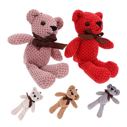 Garneck 5 Stück Plüschspielzeugpuppe Kuscheltier Bären Tierisches Plüschtier Weihnachtsbär Kuscheltiere Masse Plüschbär Stofftier Ausgestopfte Tiere Plüschbärenspielzeug Stofftier Bär von Garneck