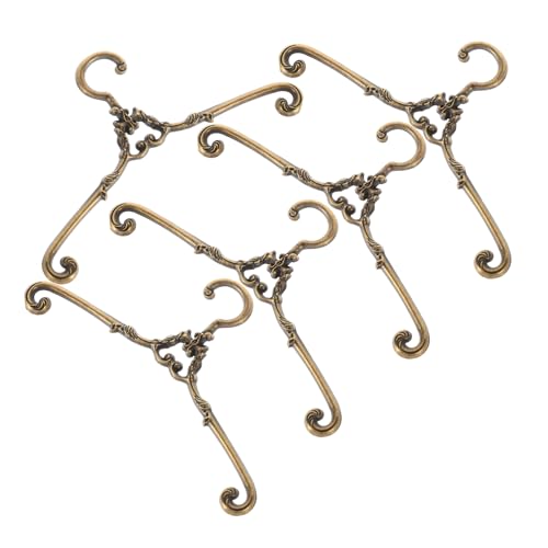 Garneck 5 Stück Puppenaufhänger kleiderbügel kleiderständer Jacket Hanger Puppenkleideraufbewahrung kleiderhänger Babywelpen puppenhaus Schuhregal für Puppe Mini- -Requisiten Legierung von Garneck