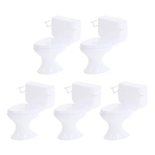 Garneck 5 Stück Puppentoilette Nettes Mini -Toilettenspielzeug Babytopf Puppenhausbad Toiletten-Training realistische Mini-Toilette Töpfchen Miniaturszene Plastik Weiß Garneck 5 Stück Puppentoilette Nettes Mini -Toilettenspielzeug Babytopf Puppenhausbad Toiletten-Training realistische Mini-Toilette Töpfchen Miniaturszene Plastik Weiß von Garneck