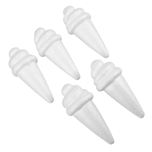 Garneck 5 Stück Schaumeismodell künstliche Nahrung Eiscreme-Foto-Requisiten Prop Essen realistische Lebensmittelrequisiten Eiscremeverzierung falsches Modell Einer Eistüte Weiß von Garneck