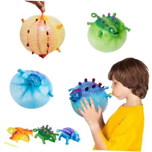 Garneck 5 Stück Teiliges Aufblasbares Tier TPR Lustige Dinosaurier-Form Stressabbauend Sicher für Party und Spielspaß Zufälliger Stil von Garneck