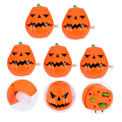 Garneck 5 Stück Teiliges Halloween Aufziehspielzeug mit Kürbis und Geisterdesign Kompakt Verarbeitung als Partygeschenk und Tischdeko von Garneck