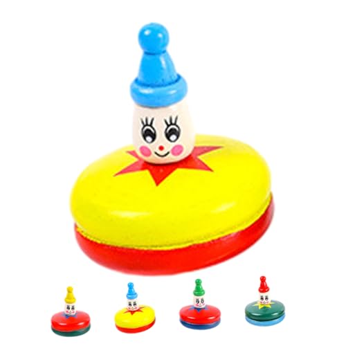 Garneck 5 Stück Teiliges Holzgyroskop für Handbetriebene Cartoon Partygeschenk Fördert Kreativität und Geschicklichkeit Farbenfrohes Design für Stundenlangen Spaß von Garneck