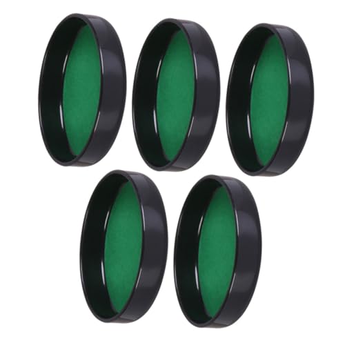 Garneck 5 Stück Zubehör Für Siebbecher-Chassis Ktv Game Würfelbecherdeckel Spiel-Requisiten Würfelbecherdeckel Aus Kunststoff Würfelstreuer-Deckel Tassenunterschale Plastik Green von Garneck