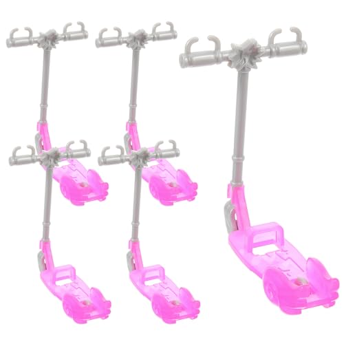 Garneck 5 Stück bewegliches Scooter-Modell Puppe Spielzeugroller Mikro-Layout-Ornament Mini- -Scooter Mini-Scooter-Dekoration Partyspiele Roller Plastik von Garneck