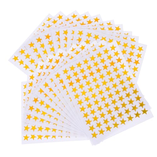 Garneck 50 Blatt Sterne-Aufkleber Mini-Aufkleber Kleinkinder Goldener Sternaufkleber Aufkleber für Aufkleber Stickers for Schulmaterial für goldene Sternaufkleber Garneck 50 Blatt Sterne-Aufkleber Mini-Aufkleber Kleinkinder Goldener Sternaufkleber Aufkleber für Aufkleber Stickers for Schulmaterial für goldene Sternaufkleber von Garneck