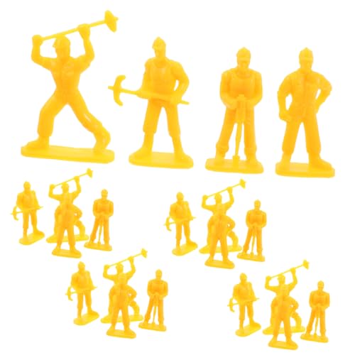 Garneck 50 Kleine Bauarbeiter-Kinder-miniaturarbeiter-Modelle Für Partyzubehör Zum Thema BAU Und Dekorative Miniatur-Menschen-simulationsarbeiter-Figur von Garneck