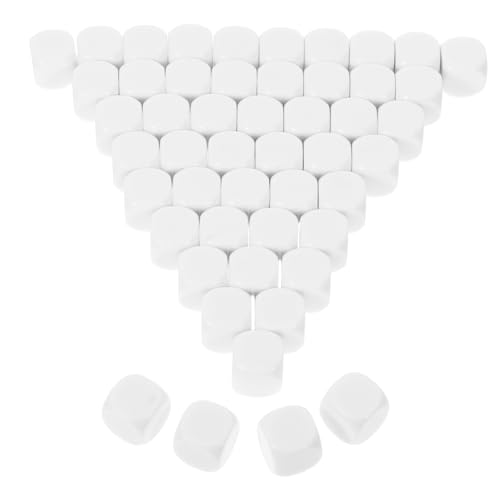 Garneck 50 Pcs Leere Square - Für DIY -brettspiele Acrylwürfel Für Handschriften -Screen -pad -drucken Tragbar Für Tabletop Rollenspiele 16mm von Garneck