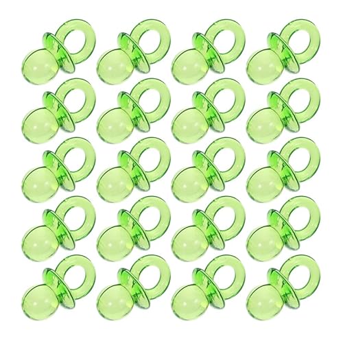 Garneck 50 Stück Dekorationen Mini Lutscher für Shower Ornamental Pacifier transparent für Party Zubehör Uni von Garneck