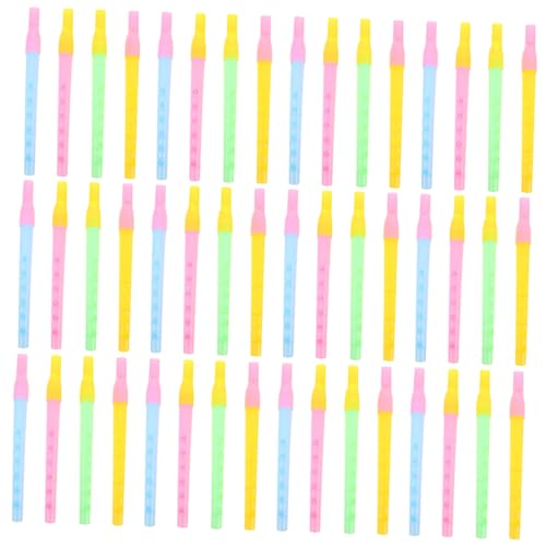 Garneck 50 Stück Kinderinstrumentflöte Für Für Anfänger Kinderflöte Einfache Klarinetteninstrumente Professionelle Musikinstrument Montessori Musikspielzeug Plastik von Garneck