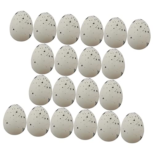 Garneck 50 Stück Kleine Eier Spielzeugeier Künstlich -Ei Wachteleier Kartons Gefälschtes Ei Eierkorb Gastgeschenke Für Ostern DIY-Ostereier Party Gefälligkeiten Osterdeko Schaum von Garneck