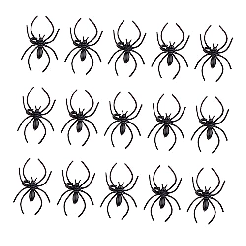 Garneck 50 Stück Plastik Spinnenringe für Halloween Party Gruselige Requisiten für Bar Club und Haunted House Deko Accessoires für Kostümpartys und Festivals von Garneck