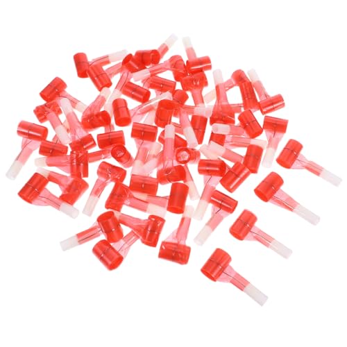 Garneck 50 Stück Spielzeugzubehör Mit Zunge Kleben Schlag Partygeschenke Ausblasgebläse Party-Horn Neujahrsgebläse Party Blowers Krachmacher Blowouts Krachmacher Party-Blowout Rot Plastik von Garneck