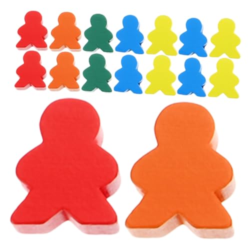 Garneck 50 Stücke Stück Schachbrett Spiel Tokens Checkers Schach Tisch Bunte Schach Backgammon Familie Zähler Pfand Token Bord Holz von Garneck