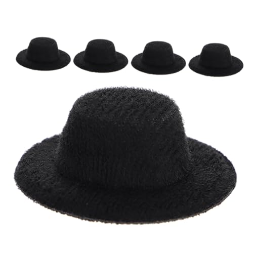 Garneck 5Stücke Mini Jazz Hüte Kleine Hüte Für Puppen Hut Zubehör Schwarze Mini Hüte Für Kreative Bastelprojekte Und Ankleideideen von Garneck
