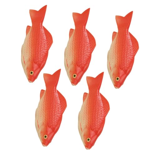 Garneck 5Stücke Simulationsfisch Modellset Dekorative Karpfenfisch Ornamente Für Aquarium Und Terrarium Realistische Fischdekoration Für Kinderzimmer Und Lehrmodelle von Garneck