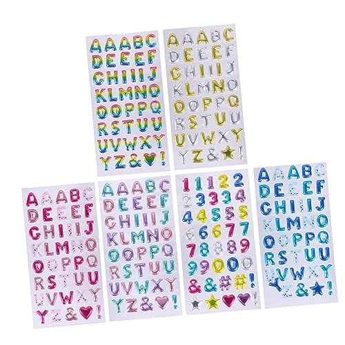 Garneck 6 Blätter 3D-Aufkleber bastelsets für bastelzeug für Nummern Aufkleber dekoweihnachten felicios dekorative Aufkleber Zahlenaufkleber Cartoon-Glitter-Aufkleber Plastik Garneck 6 Blätter 3D-Aufkleber bastelsets für bastelzeug für Nummern Aufkleber dekoweihnachten felicios dekorative Aufkleber Zahlenaufkleber Cartoon-Glitter-Aufkleber Plastik von Garneck