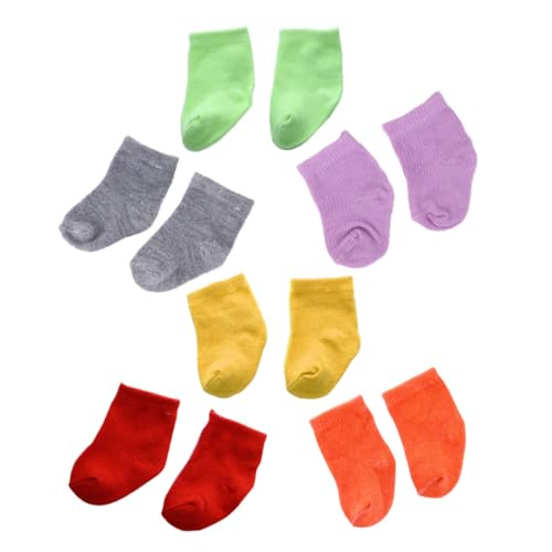 Garneck 6paare Puppensocken Für DIY Puppen Bunte Socken Für Puppenzubehör Spielzeug Für Geeignet Für Amerikanische Puppenmädchen Und Puppenkostüme von Garneck