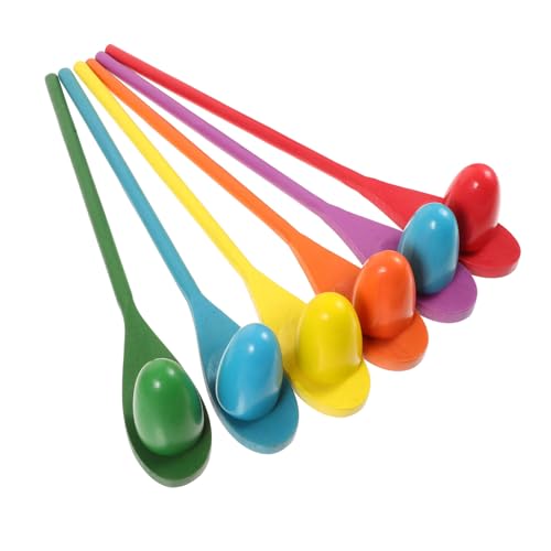 Garneck 6 Sätze Eierlaufspiel für Balancetraining aus Holz Sensomotorisches Training Spaß für Jungen für Kindergeburtstag und Partys von Garneck