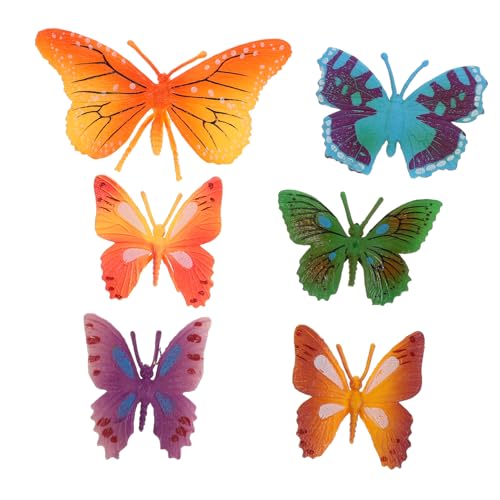 Garneck 6 Stück Buntes Schmetterlingsmodell deko Basteln Sie Schmetterlinge Schmetterlingsfiguren kleine Schmetterlinge zum Basteln Schmetterlings-Geburtstagszubehör Gummi Garneck 6 Stück Buntes Schmetterlingsmodell deko Basteln Sie Schmetterlinge Schmetterlingsfiguren kleine Schmetterlinge zum Basteln Schmetterlings-Geburtstagszubehör Gummi von Garneck