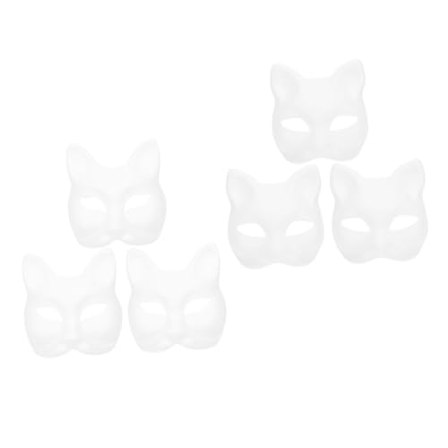 Garneck 6 Stück DIY Weiße Tiermasken Leere Papiermasken für Bastelprojekte Katzen und Fuchsdesign für Karneval Halloween Kostümpartys und Kreative Veranstaltungen Garneck 6 Stück DIY Weiße Tiermasken Leere Papiermasken für Bastelprojekte Katzen und Fuchsdesign für Karneval Halloween Kostümpartys und Kreative Veranstaltungen von Garneck