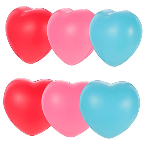 Garneck 6 Stück Herz-Stress-Ball für kinderspielzeug Stressabbau Erwachsene kinderknallzeug Herz-Stress-Bälle Quetschspielzeug Stressball Partygeschenke Pu von Garneck