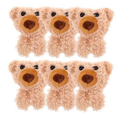 Garneck 6 Stück Kleine Bärenmodelle, Kleidungszubehör, Plüschbär Für Kleidungsdekor, Plüschbär, Kleidungszubehör, Diy-kleidung, Bärendekor, Diy-bekleidung, Plüschbär von Garneck