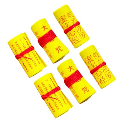 Garneck 6 Stück Kleine Schriften zum Basteln Ornament kleine Schriftrolle Puppenhaus-Schriftrolle Miniaturen Mini-Simulationsschrift lebensechte kleine Schriften Papier von Garneck